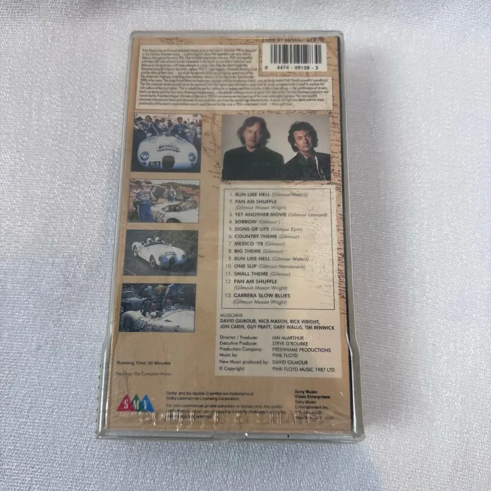 VHS Pink Floyd La Carrera Panamericana music  Thrilling Documentary 1987